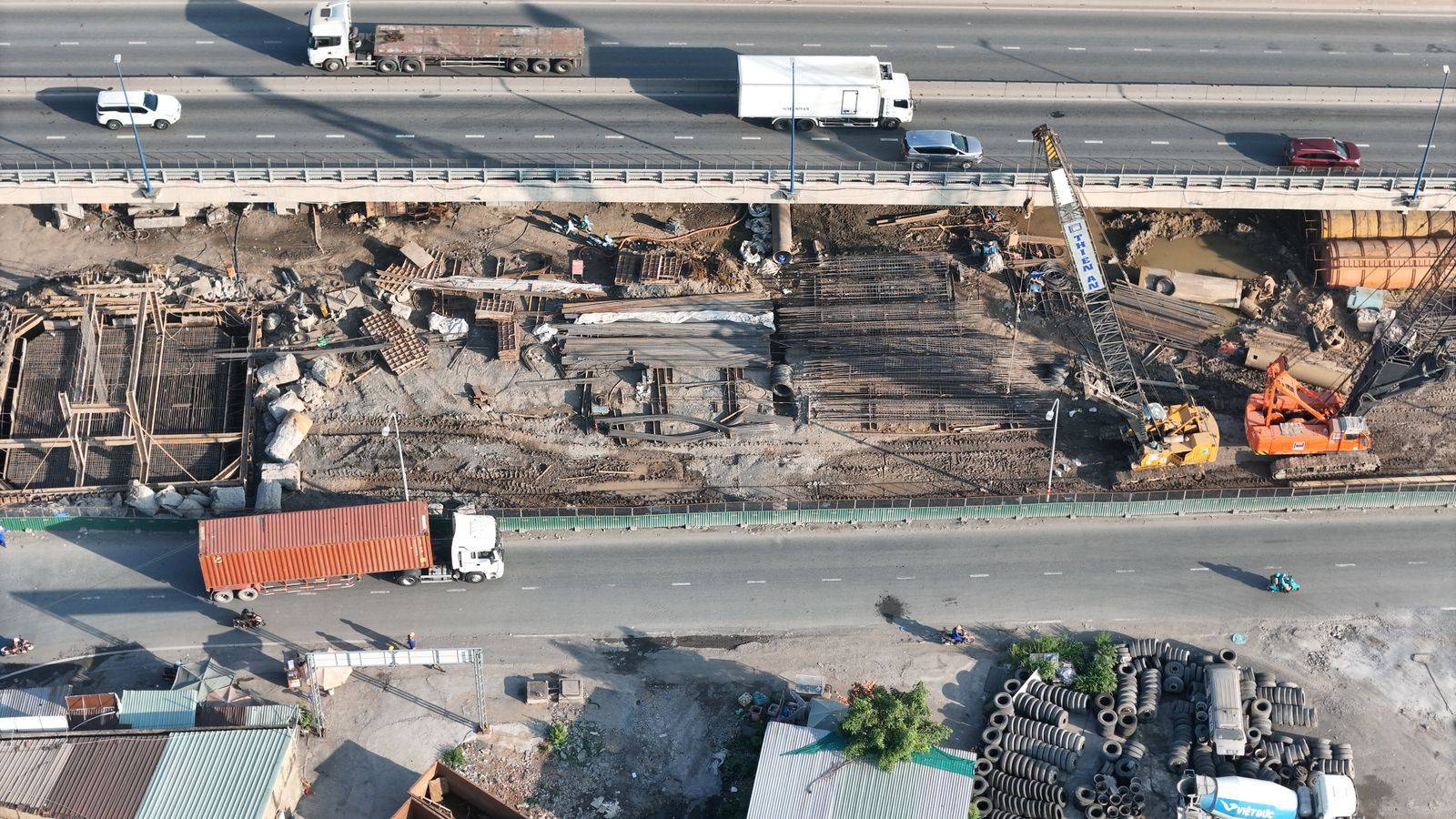 Corridor infrastructure under construction